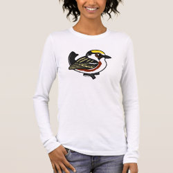 Chestnut-sided Warbler Women's Basic Long Sleeve T-Shirt