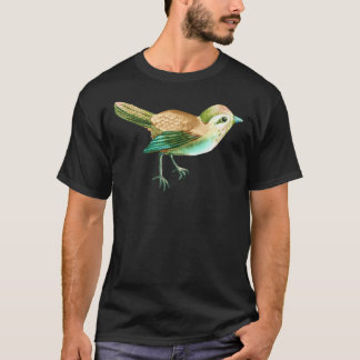 Chestnut Songbird Floral On Sage Green T-Shirt