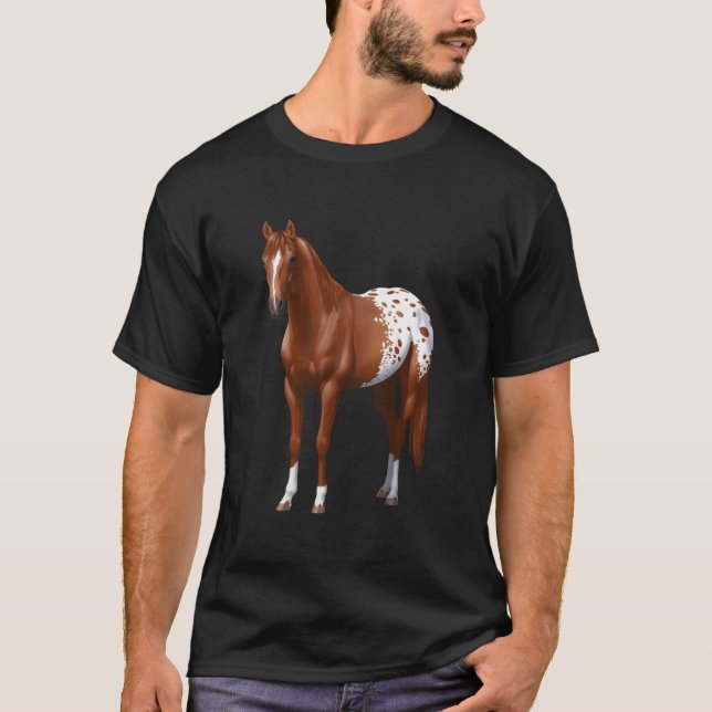 Chestnut Sorrel Blanket Appaloosa Horse T-Shirt (Front)