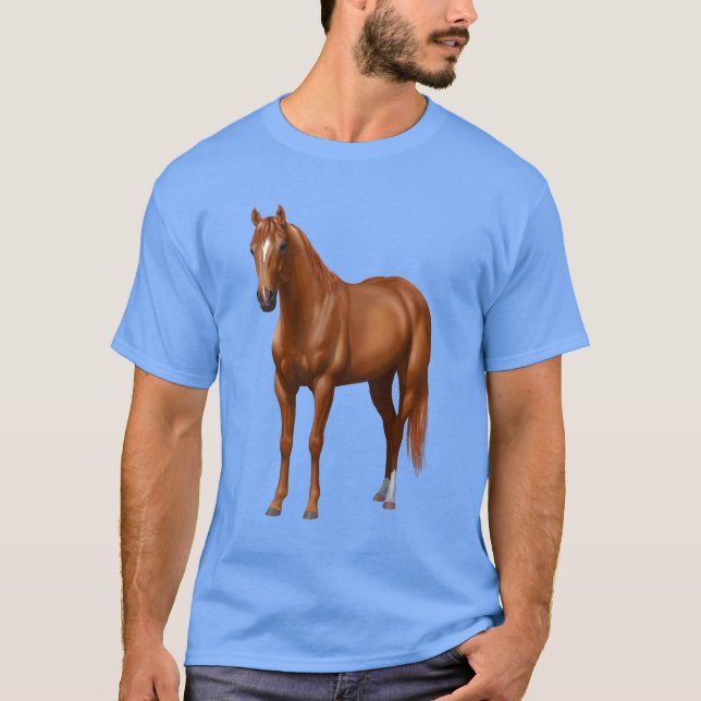 Chestnut Sorrel Quarter Horse Stallion T-Shirt (Front)