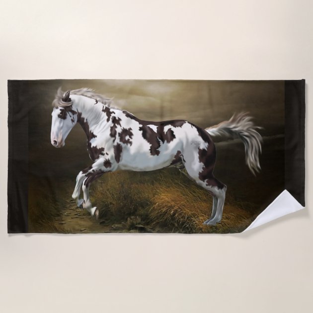 horse beach towel