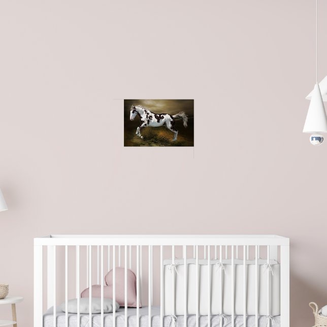 Chestnut Splash Frame Tovero Paint Horse Poster | Zazzle