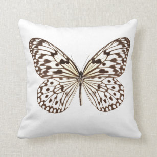 Chestnut Tiger Butterfly Throw Pillow