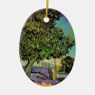 Chestnut Tree in Blossom by Vincent van Gogh Ceramic Ornament