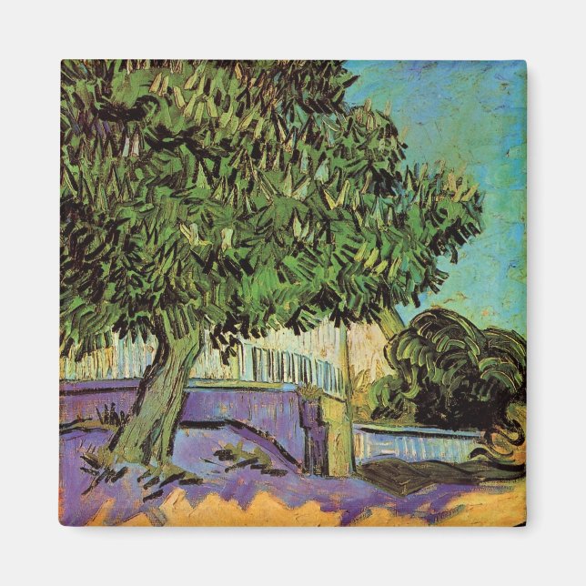 Chestnut Tree in Blossom by Vincent van Gogh Magnet (Front)