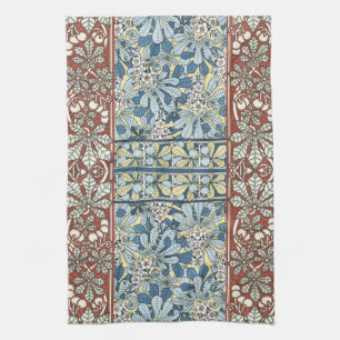 Chestnut Tree Leaves Botanical Art Nouveau Kitchen Towel