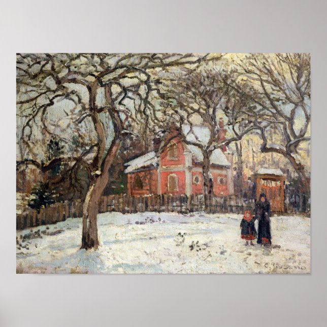 Chestnut Trees at Louveciennes, c.1871-2 Poster (Front)