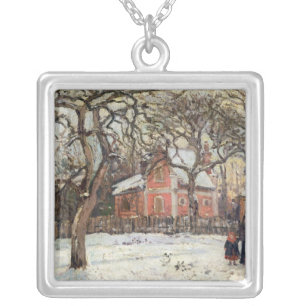 Chestnut Trees at Louveciennes, c.1871-2 Silver Plated Necklace