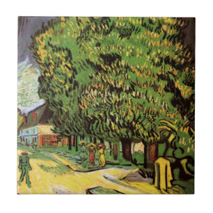 Chestnut Trees in Blossom by Vincent van Gogh Ceramic Tile
