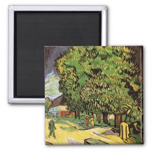 Chestnut Trees in Blossom by Vincent van Gogh Magnet