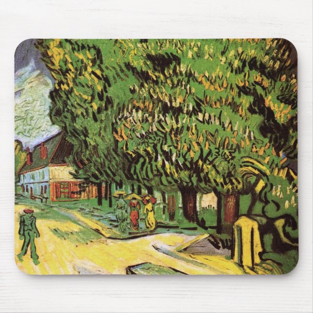 Chestnut Trees in Blossom by Vincent van Gogh Mouse Pad (Front)