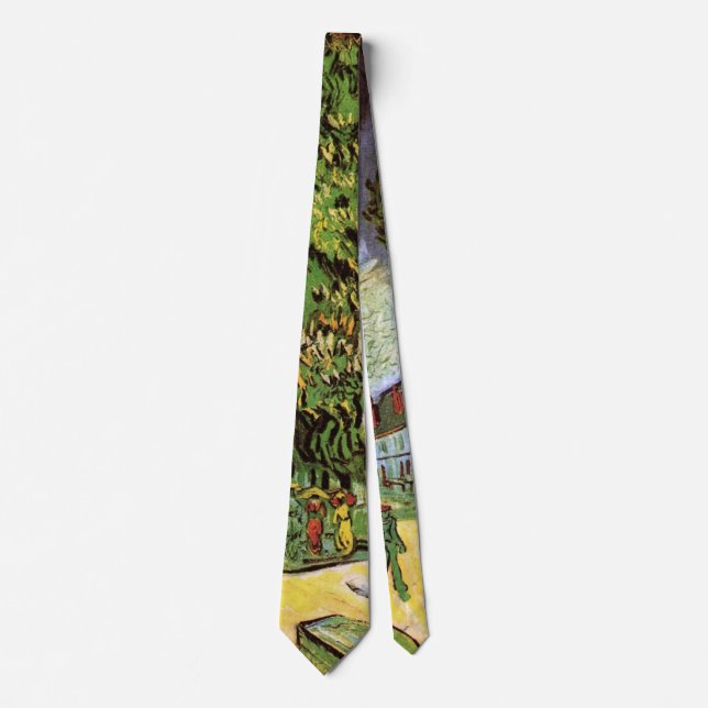 Chestnut Trees in Blossom by Vincent van Gogh Neck Tie (Front)