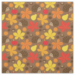 Chestnuts &amp; Hedgehog Seamless Pattern Fabric
