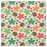 Chestnuts &amp; Hedgehog Seamless Pattern Fabric