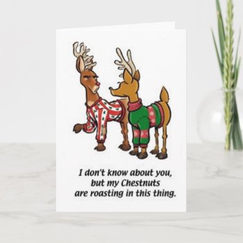 Chestnuts Roasting Holiday Card by Unique_Christmas at Zazzle