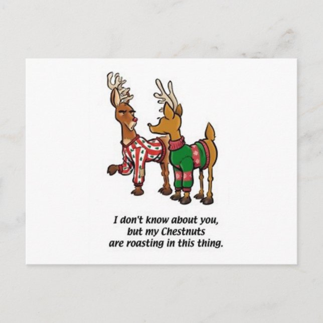 Chestnuts Roasting Postcard (Front)