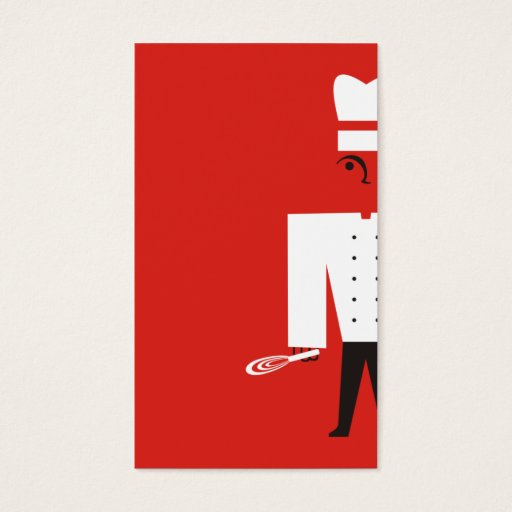 Customizable Chesty the male chef frying pan whisk culinary bus business card templates