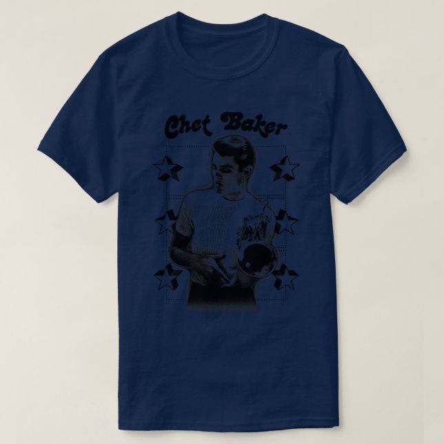 Chet Baker Jazz Music Fan Design T-Shirt (Design Front)
