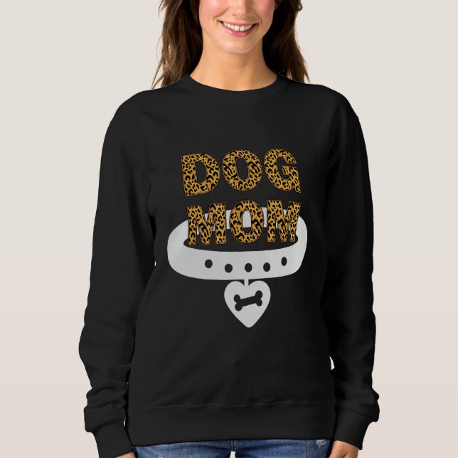 Chetah Print Dog Mom Design, Cute Dog Mom Shirt (Front)