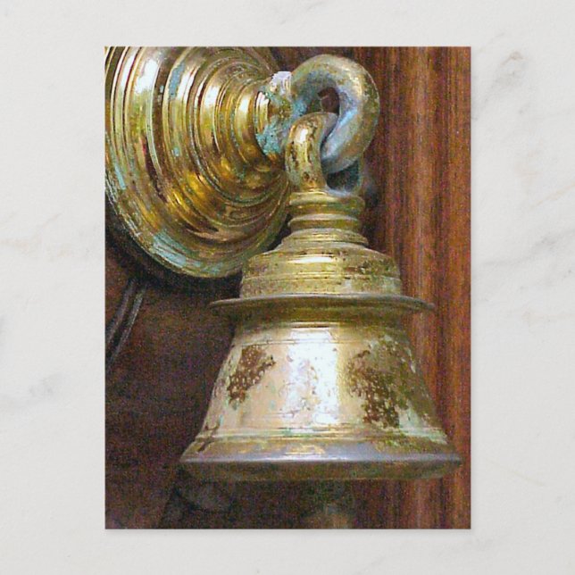 Chettiar Hindu Bell on temple door Postcard (Front)