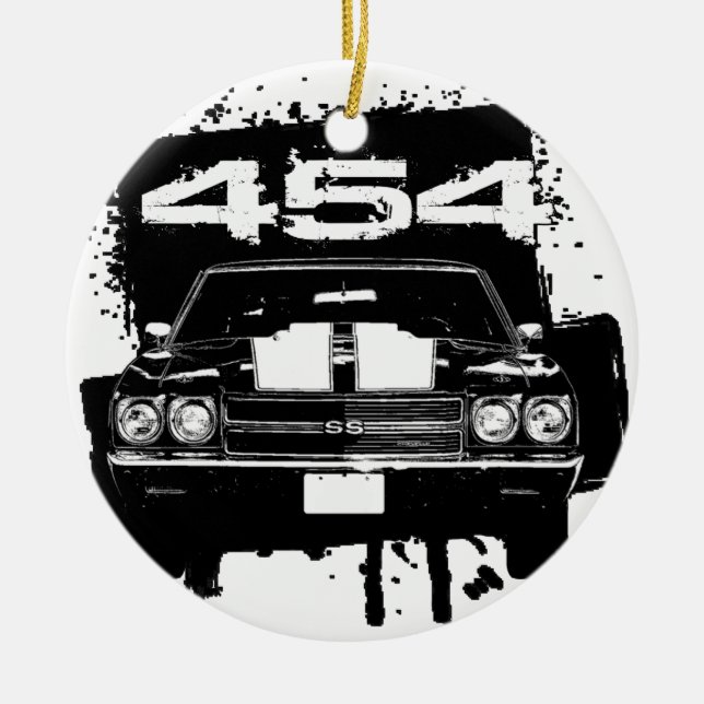 Chevelle 454 ceramic ornament (Front)