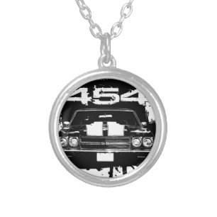 Chevelle 454 silver plated necklace