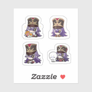 Chevreuse Genshin Impact 4 Pack Sticker Sheet