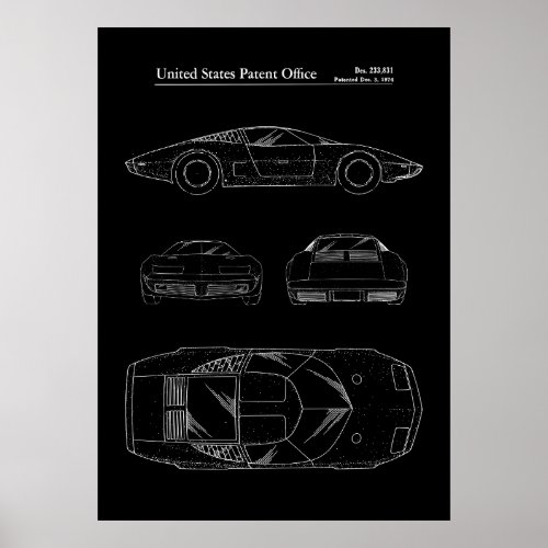 Chevrolet Aerovette Concept Car Patent  Poster