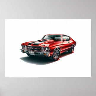 Chevrolet Chevelle SS Red Poster