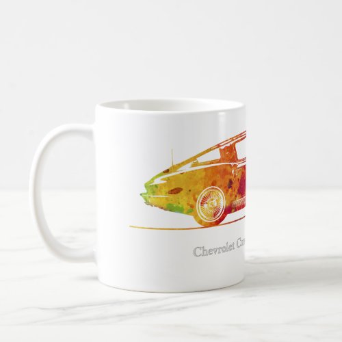 Chevrolet Corvette Sting Ray Coupe 1963 Watercolor Coffee Mug