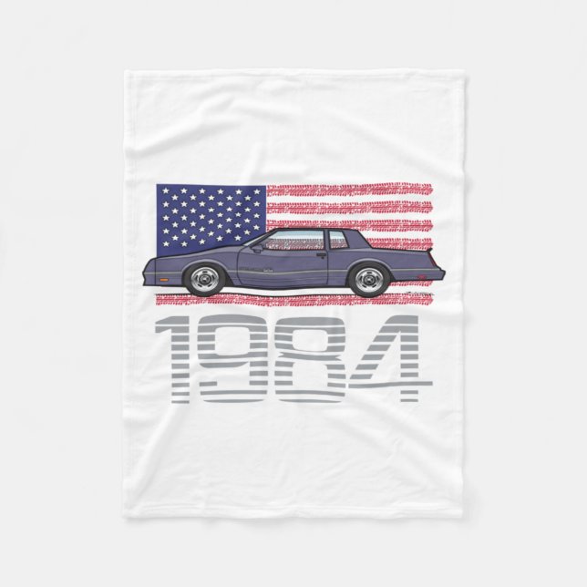 Chevrolet Monte Carlo Blue 1984  Fleece Blanket (Front)