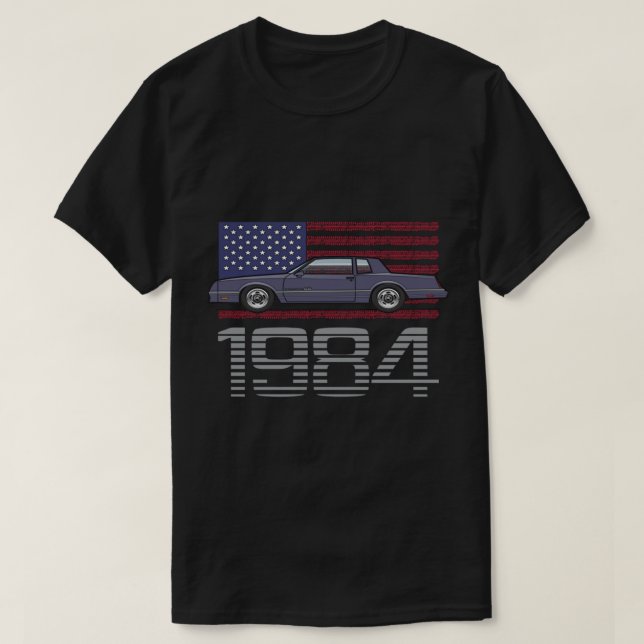 Chevrolet Monte Carlo Blue 1984 T-Shirt (Design Front)