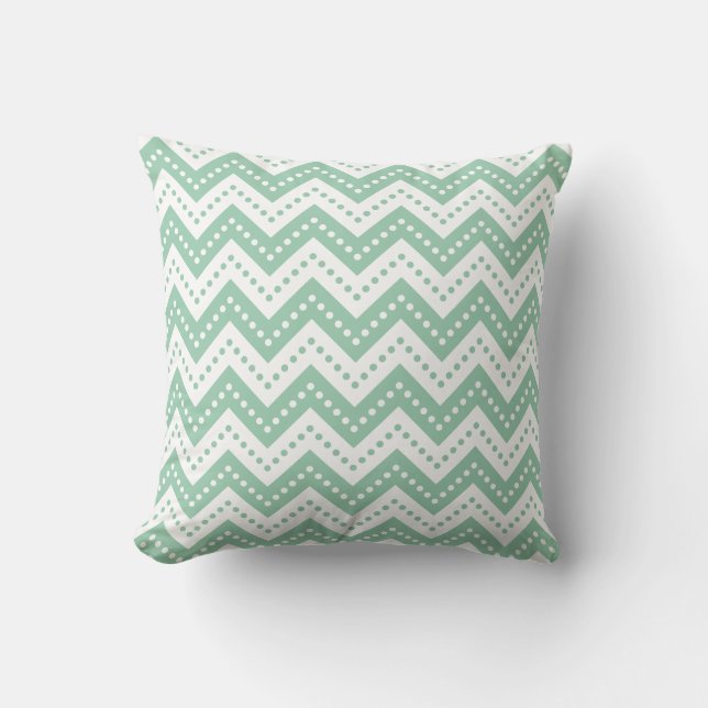 Chevron 7 Hemlock Throw Pillow (Front)