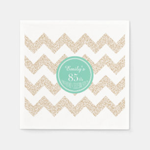 Chevron 85th Birthday Party P Napkin Choose Color