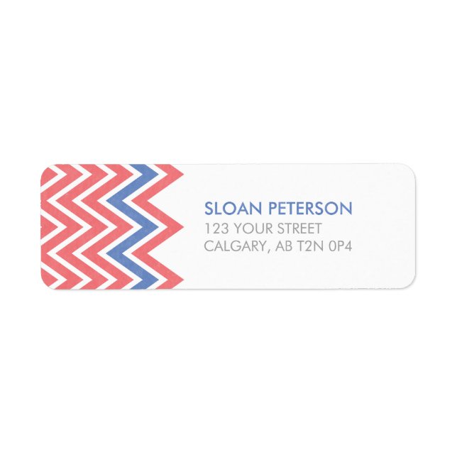 Chevron Address Label (Front)