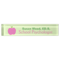 Chevron Apple School Psychologist Name Plate Chevron Apple School Psychologist Name Plate