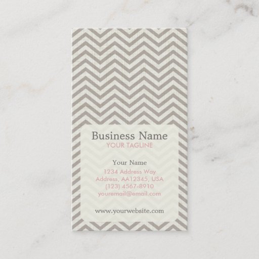 Customizable Chevron Appointment Business Card