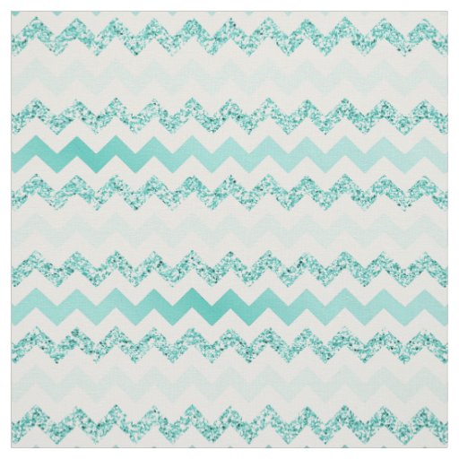 Chevron Aqua Gradient Fabric