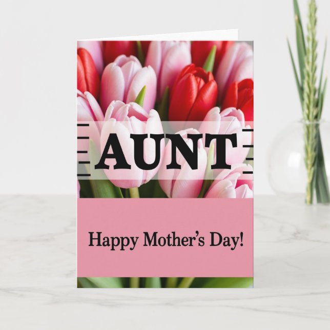 Chevron Aunt Happy Mothers Day Card (Front)
