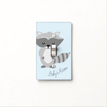 Chevron Baby Raccoon Light Switch Cover