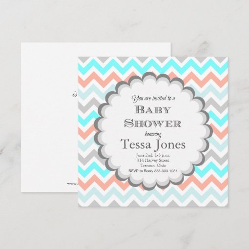 Chevron Baby Shower Invitation | Zazzle