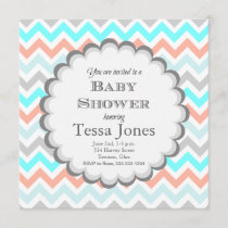 Chevron Baby Shower Invitation