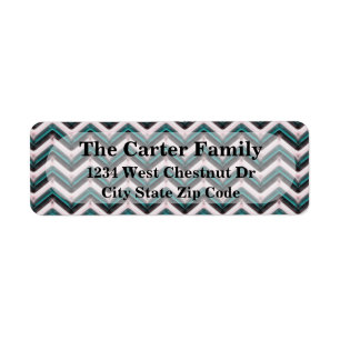 Chevron background office address return label