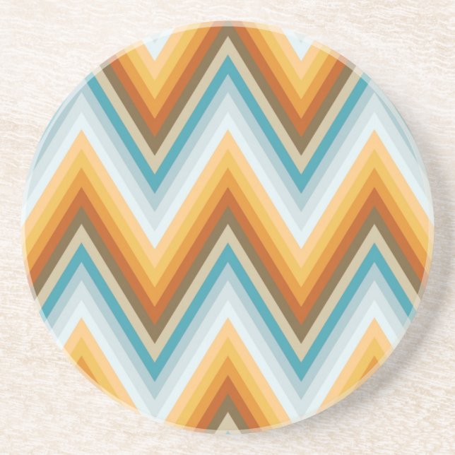 Chevron Background Pattern Drink Coaster (Front)