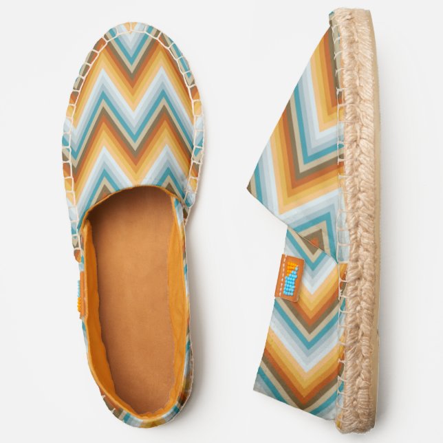 Chevron Background Pattern Espadrilles (Side)