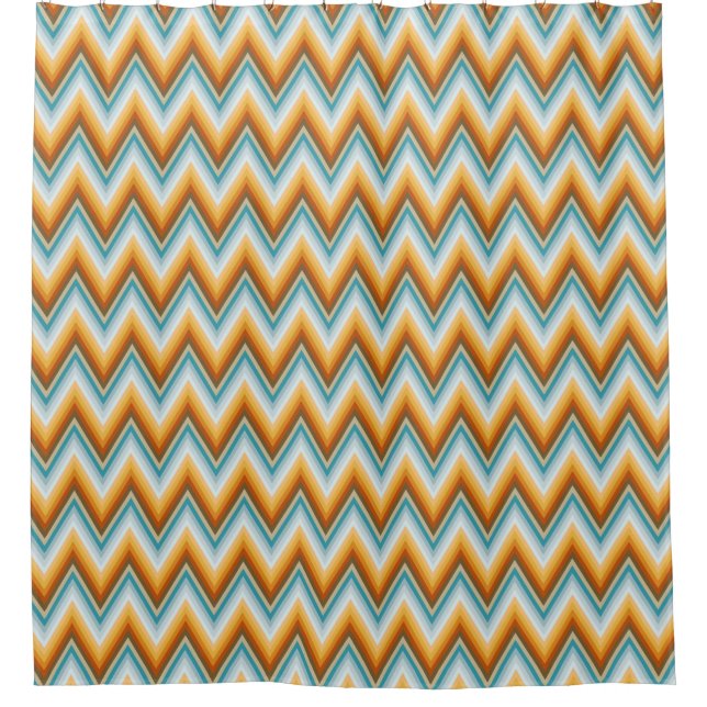 Chevron Background Pattern Shower Curtain (Front)
