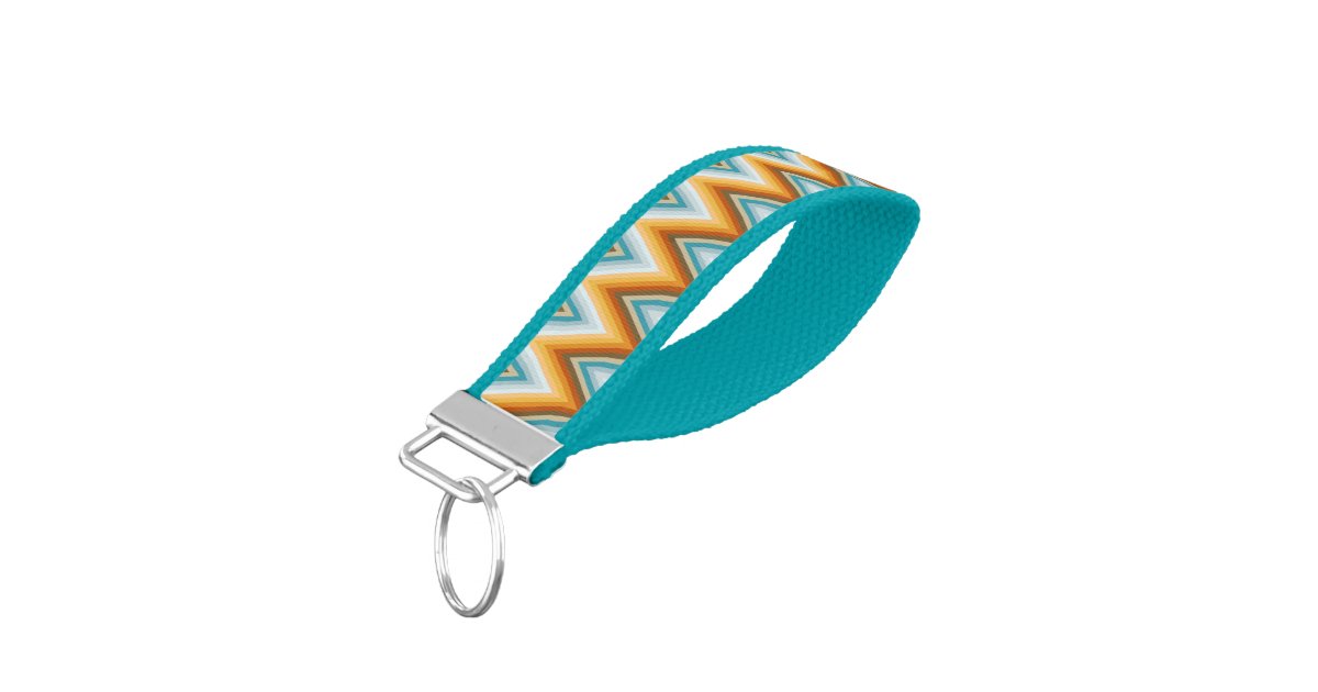 Chevron Background Pattern Wrist Keychain | Zazzle