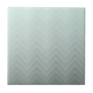 Chevron Backsplash Mint Ombre Pattern Ceramic Tile