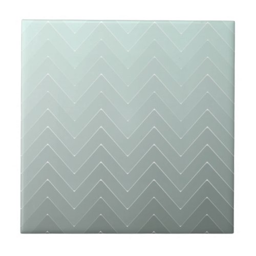 Chevron Backsplash Mint Ombre Pattern Ceramic Tile