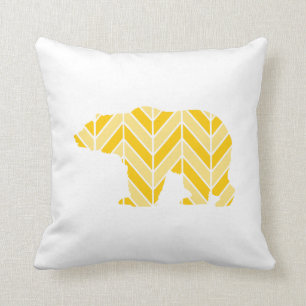 Chevron Bear Throw Pillow